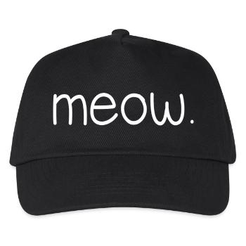 Meow - Kids’ Baseball Cap - black - Front