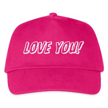 Love you - Kids’ Baseball Cap - fuchsia - Front