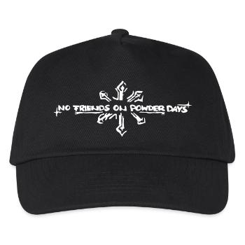 No friends on powder days - Kids’ Baseball Cap - black - Front
