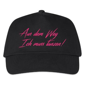 Aus dem Weg ich muss tanzen! - Kinder Basecap - Schwarz - Vorne
