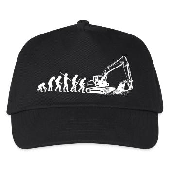BAGGER BERUF GESCHENK JOB TIEFBAU RAUPE DIGGER - Kinder Basecap - Schwarz - Vorne