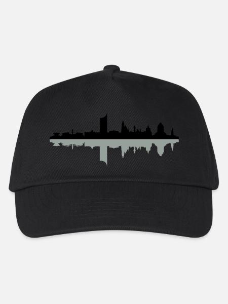 Skyline Leipzig Schatten - Kinder Basecap - Schwarz