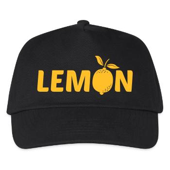 Design Logo LEMON - Kids’ Baseball Cap - black - Front