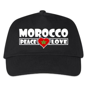 Marokko - Kinder Basecap - Schwarz - Vorne
