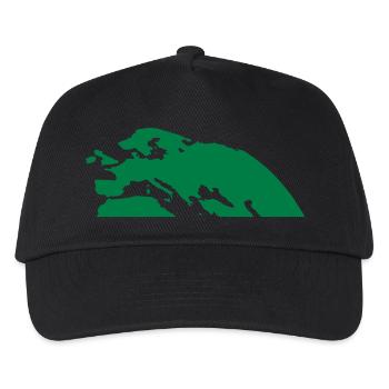Europa Afrika Asien - Kinder Basecap - Schwarz - Vorne