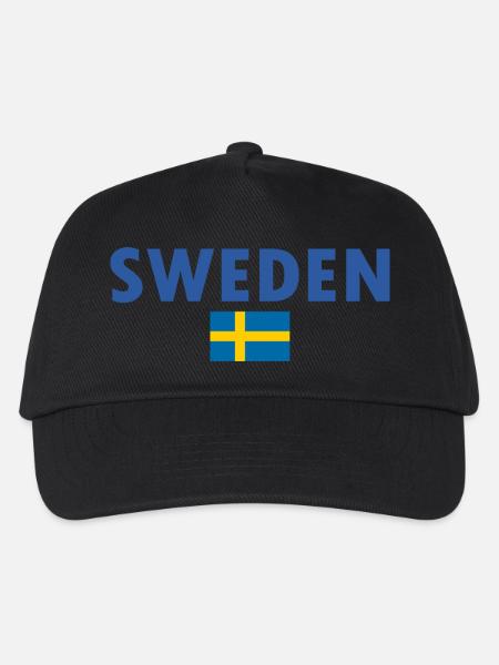 Schweden - Kinder Basecap - Schwarz