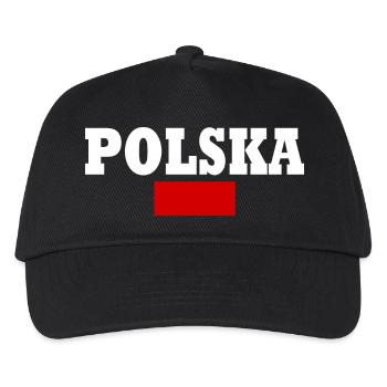 Polen - Kinder Basecap - Schwarz - Vorne