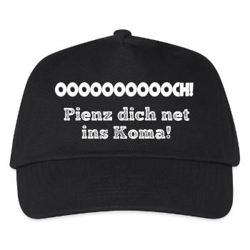 freche pfälzische designs, pienz net - Kinder Basecap - Schwarz - Vorne