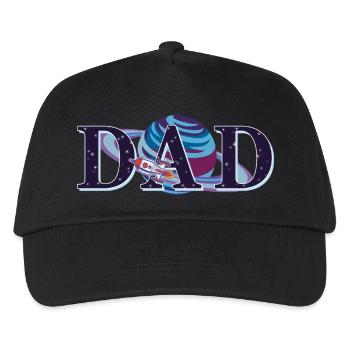 Dad Spaceship Planet Father's Day Matching For Men - Kids’ Baseball Cap - black - Front