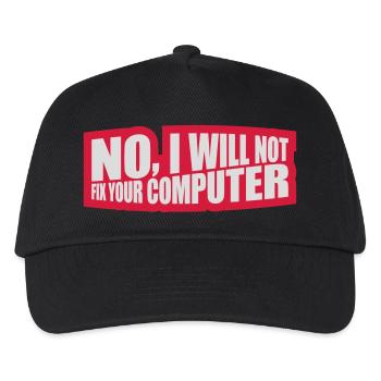 not fix your computer - Kids’ Baseball Cap - black - Front