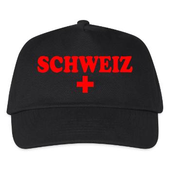 Schweiz - Kinder Basecap - Schwarz - Vorne