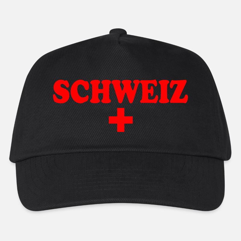 Schweiz - Kinder Basecap - Schwarz
