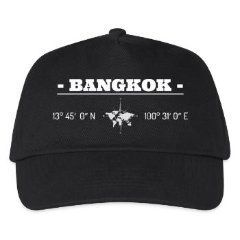 Coordinates Bangkok Thailand - Kids’ Baseball Cap - black - Front