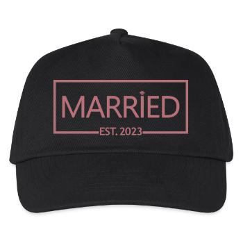 2023 - Hochzeitsgeschenk für Männer & Frauen - Kinder Basecap - Schwarz - Vorne
