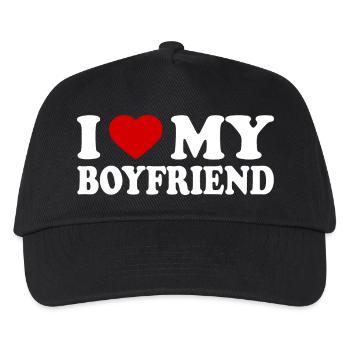 I love my boyfriend - Kinder Basecap - Schwarz - Vorne
