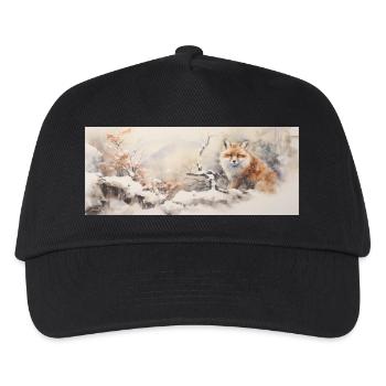 Cute Little Fox - Kids’ Baseball Cap - black - Front