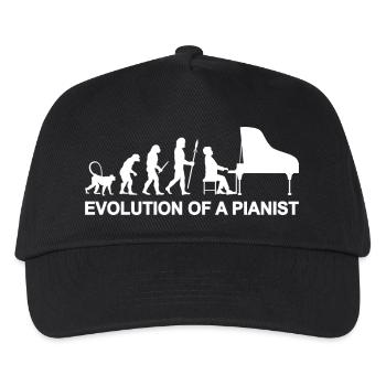 Evolution of a Pianist - Kinder Basecap - Schwarz - Vorne