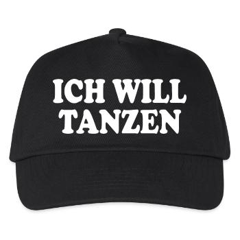 Ich will tanzen - Kinder Basecap - Schwarz - Vorne
