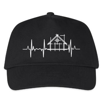 Mon cœur bat pour l’architecture - Casquette de baseball Enfant - noir - Devant