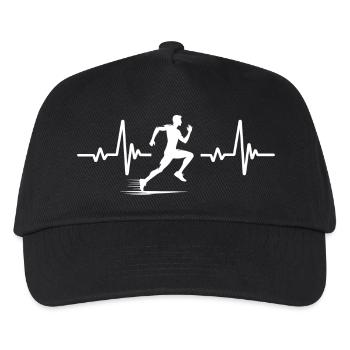 Runner's heartbeat - Kids’ Baseball Cap - black - Front