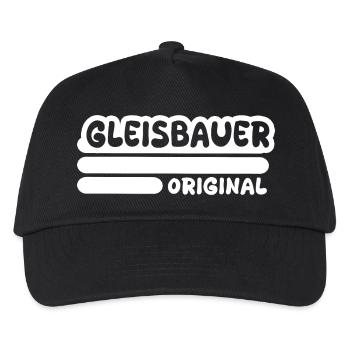 Gleisbauer als Beruf - Kinder Basecap - Schwarz - Vorne