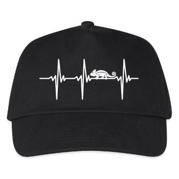 Heartbeat for well-camouflaged chameleon - Kids’ Baseball Cap - black - Front