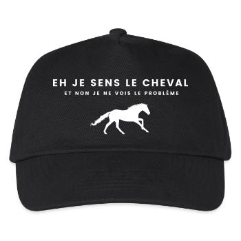 Hey, ich fühle das Pferd und nein, ich sehe das Problem nicht - Kinder Basecap - Schwarz - Vorne