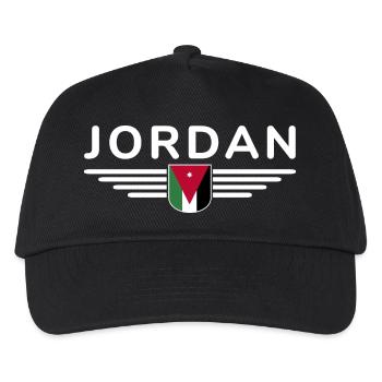 Jordanien Fan Outfit T-Shirt Design Geschenk - Kinder Basecap - Schwarz - Vorne