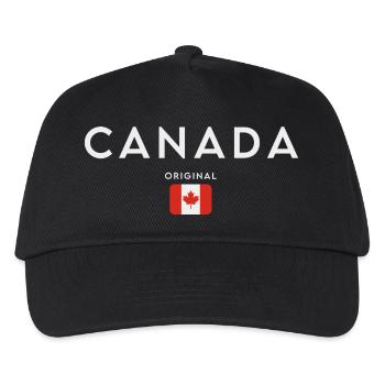 Drapeau du Canada, fierté canadienne - Casquette de baseball Enfant - noir - Devant
