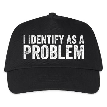 Ich identifiziere mich als Problem - Kinder Basecap - Schwarz - Vorne