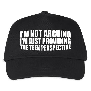 I'm Just Providing The Teen Perspective 4 - Kinder Basecap - Schwarz - Vorne