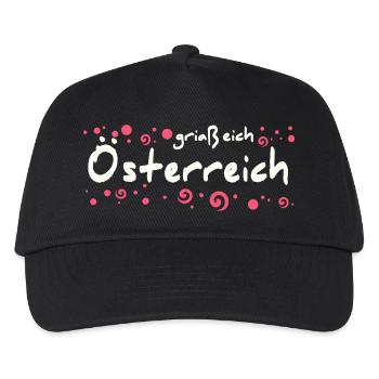 Austria - Kids’ Baseball Cap - black - Front