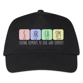 Central elements to deal with stupidity - Kids’ Baseball Cap - black - Front