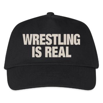Wrestling ist ein echter Profi-Wrestling-Wrestler-Fan - Kinder Basecap - Schwarz - Vorne
