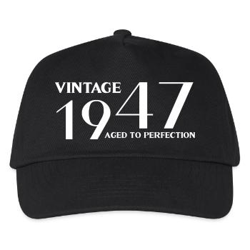 Vintage 1947 aged to perfection - Casquette de baseball Enfant - noir - Devant