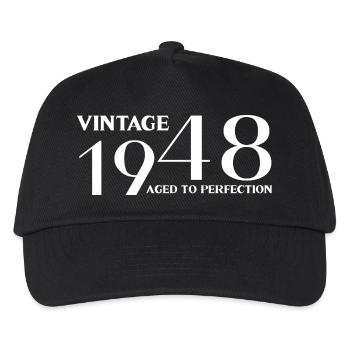 Vintage 1948 aged to perfection - Casquette de baseball Enfant - noir - Devant