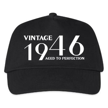 Vintage 1946 aged to perfection - Casquette de baseball Enfant - noir - Devant