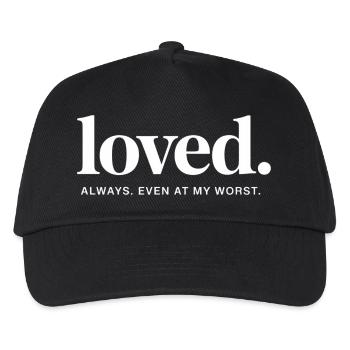 Always loved even the worst Christian - Kids’ Baseball Cap - black - Front