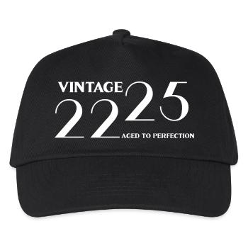 Vintage 2025 aged to perfection - Kids’ Baseball Cap - black - Front