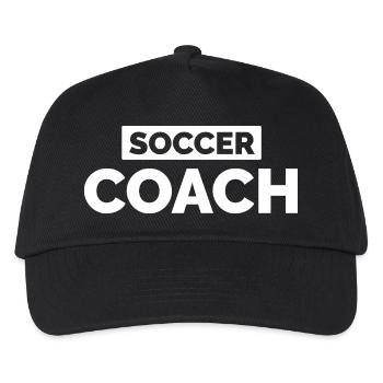 soccer coach logo - football club and coach - Kids’ Baseball Cap - black - Front