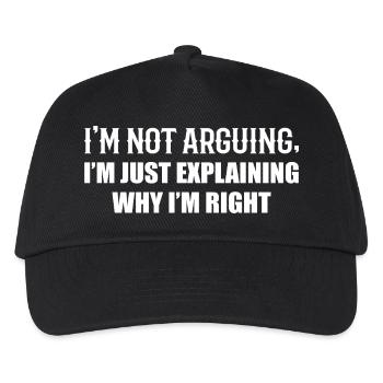 Je n’argumente pas j’ai juste raison - Casquette de baseball Enfant - noir - Devant