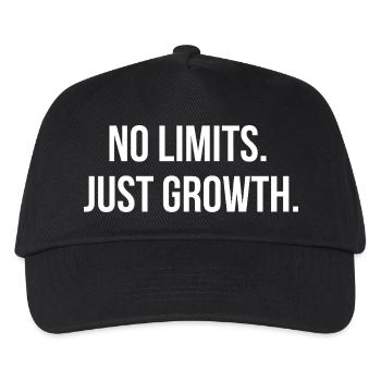 NO LIMITS. JUST GROWTH. | Greyline Official - Kinder Basecap - Schwarz - Vorne