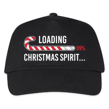 Weihnachtsstimmung wird geladen 99 Prozent Gamer Lustig - Kinder Basecap - Schwarz - Vorne