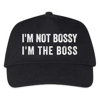 I'M NOT BOSSY I'M THE BOS-S - Kids’ Baseball Cap - black - Front