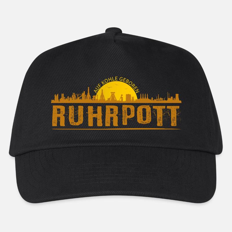 Ruhrpott Skyline - Kinder Basecap - Schwarz