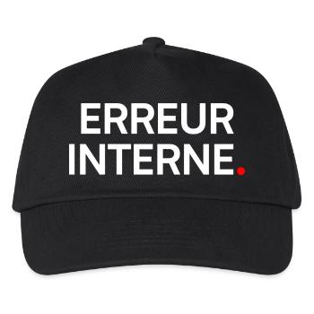 Internal error humor geek fatigue - Kids’ Baseball Cap - black - Front