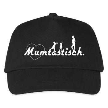 Mum-tastisch - Spruch Weiß - Kinder Basecap - Schwarz - Vorne
