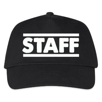 Staff Schriftzug Bold Kontrast - Kinder Basecap - Schwarz - Vorne