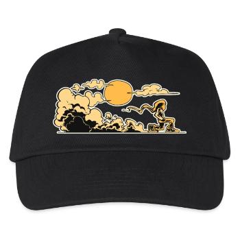 Little hooded man goes on an adventure - Kids’ Baseball Cap - black - Front