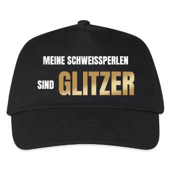 Meine Schweißperlen sind Glitzer - Kinder Basecap - Schwarz - Vorne